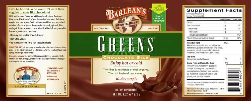 Product image for Chocolate Silk Greens.