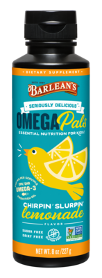 Seriously Delicious Omega Pals Chirpin' Slurpin' Lemonade Fish Oil 227 Grams