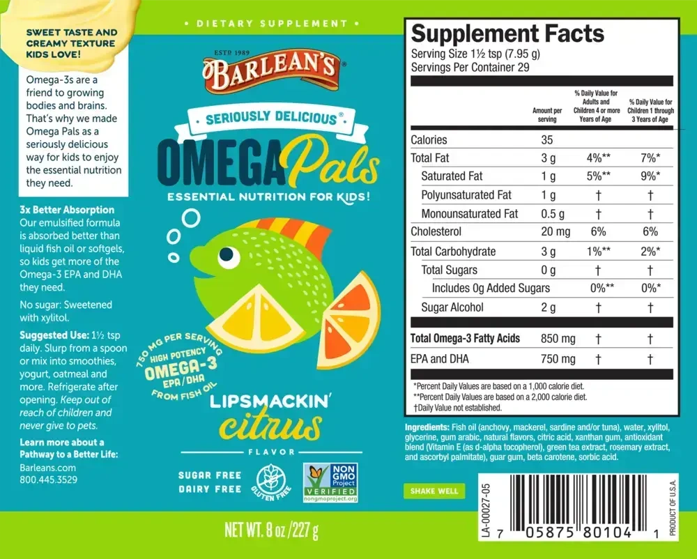 Product image for Omega Pals Lipsmackin' Citrus.