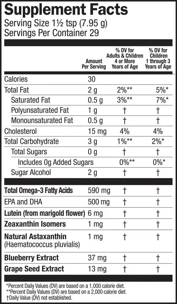 Product image for Seriously Delicious Omega Pals Hooty Fruity Tangerine Fish Oil + Eye Nutrition.