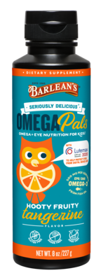 Seriously Delicious Omega Pals Hooty Fruity Tangerine Fish Oil + Eye Nutrition 227 Grams