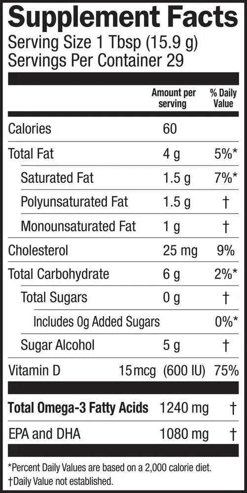 Product image for Seriously Delicious Omega-3 from Fish Oil, Mango Peach Smoothie.