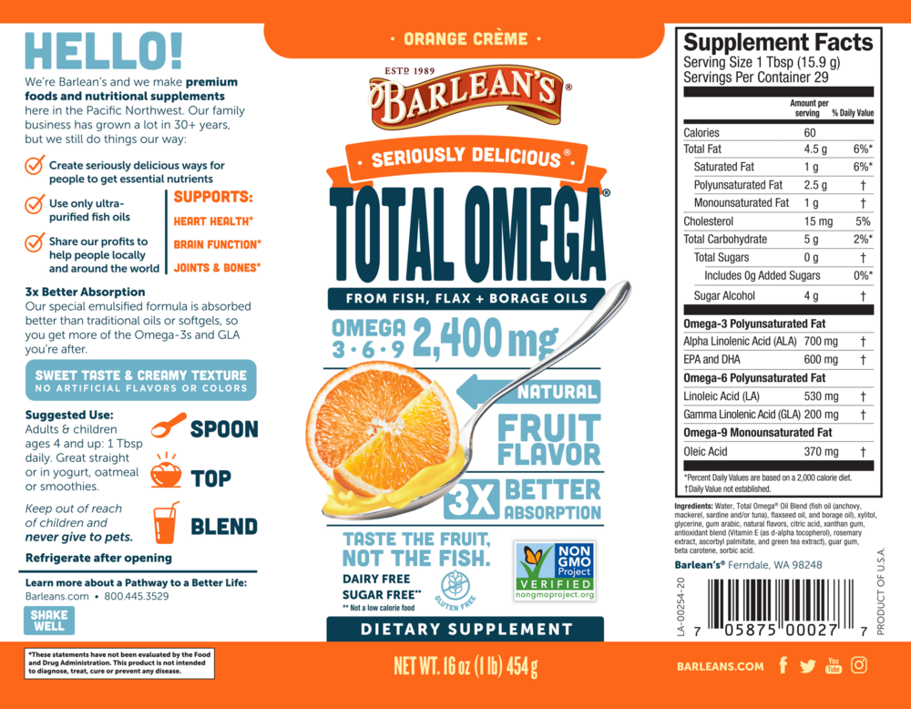 Product image for Seriously Delicious Orange Creme Total Omega.