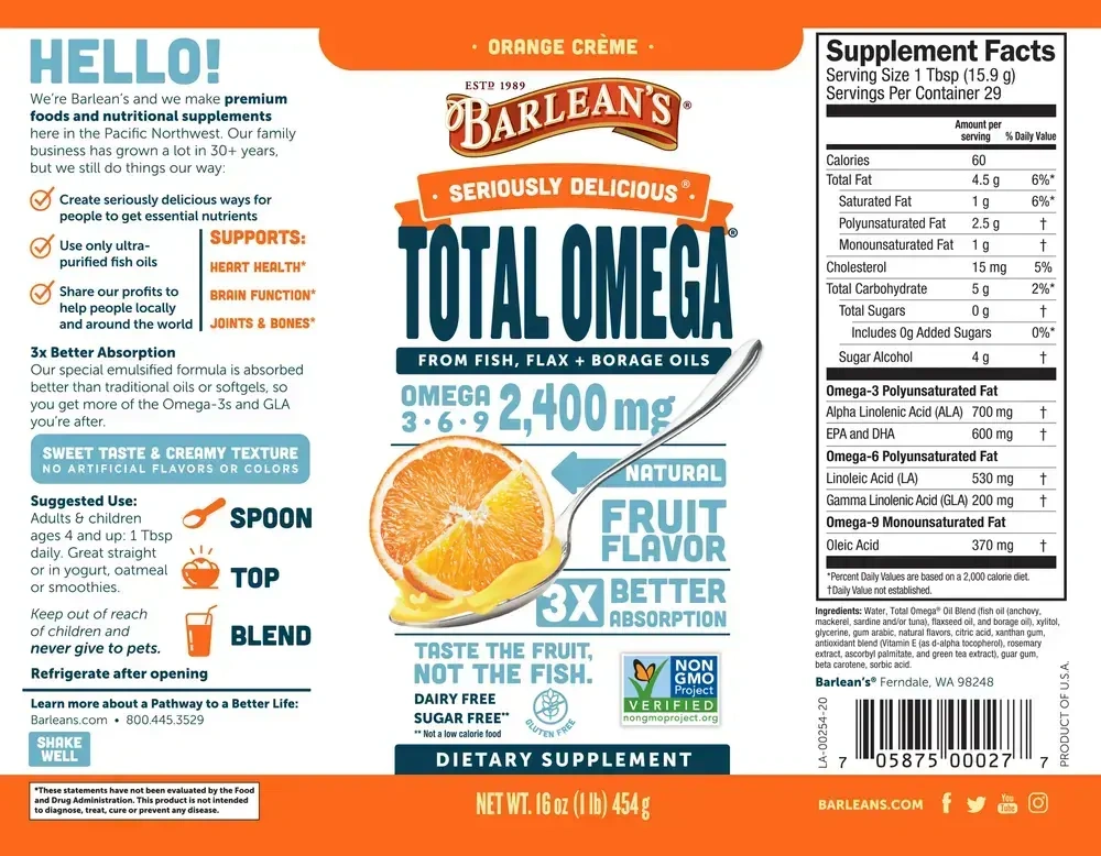 Product image for Seriously Delicious Orange Creme Total Omega.