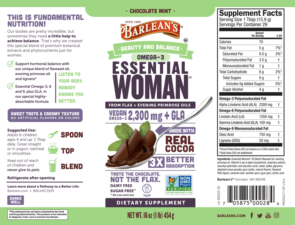 Product image for Seriously Delicious Chocolate Mint Essential Woman.