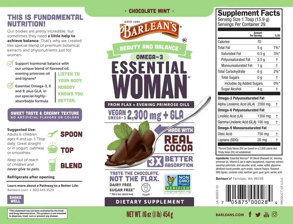 Product image for Seriously Delicious Chocolate Mint Essential Woman.