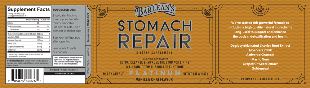 Product image for Stomach Repair Vanilla Chai.