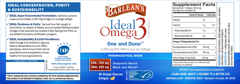 Product image for Ideal Omega3.