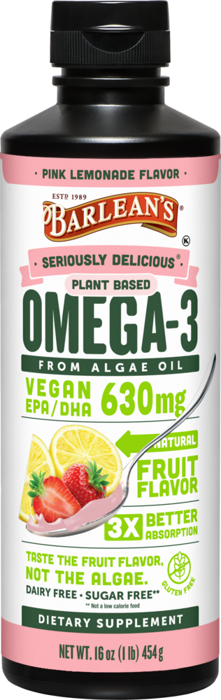 Product image for Seriously Delicious Omega-3 from Algae Oil Pink Lemonade.