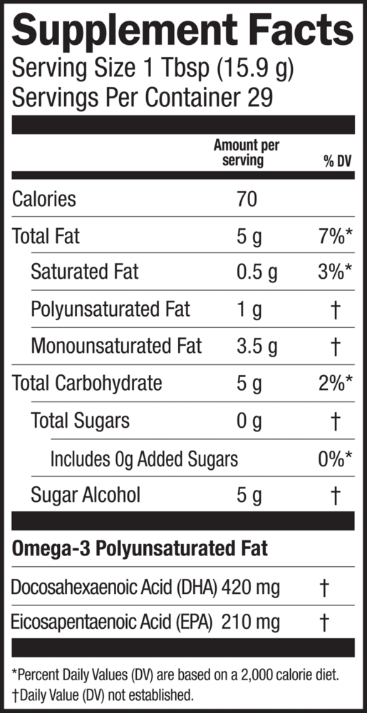 Product image for Seriuosly Delicious Omega-3 from Algae Oil Ginger Peach.