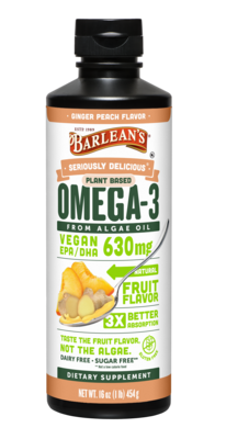 Seriuosly Delicious Omega-3 from Algae Oil Ginger Peach 454 Grams