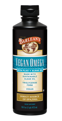Vegan Omega; Flax & Algae Oil Blend 473 Milliliters