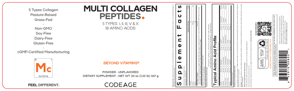 Product image for Multi Collagen Peptides Powder, Unflavored.