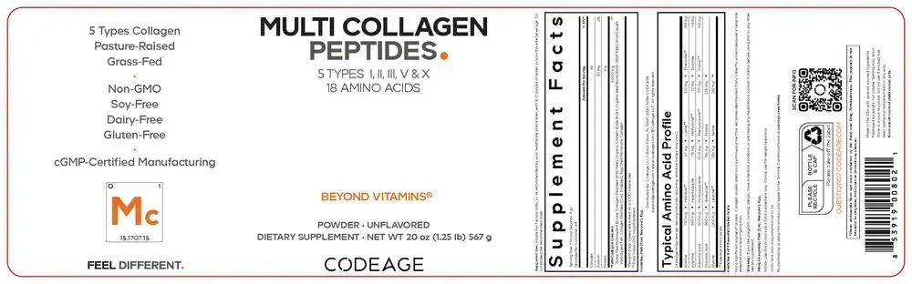 Product image for Multi Collagen Peptides Powder, Unflavored.