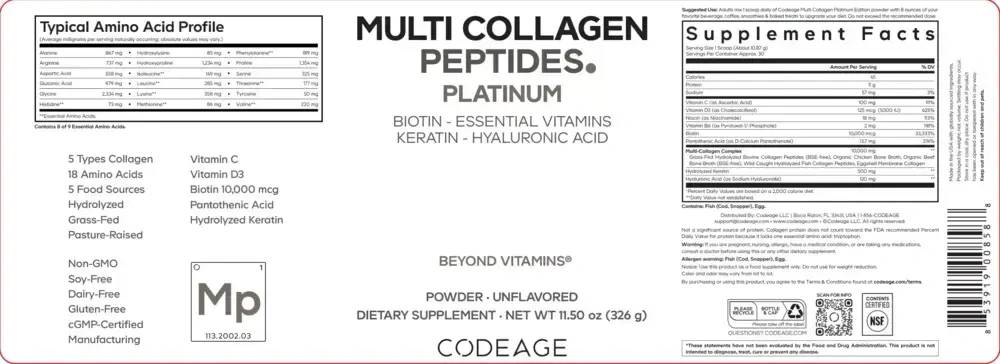 Product image for Multi Collagen Powder Platinum.