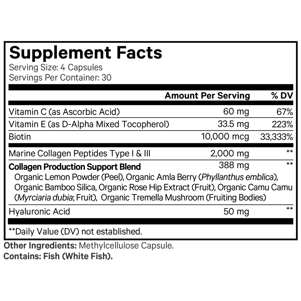 Product image for Biotin Marine Collagen + HA + Vit C.