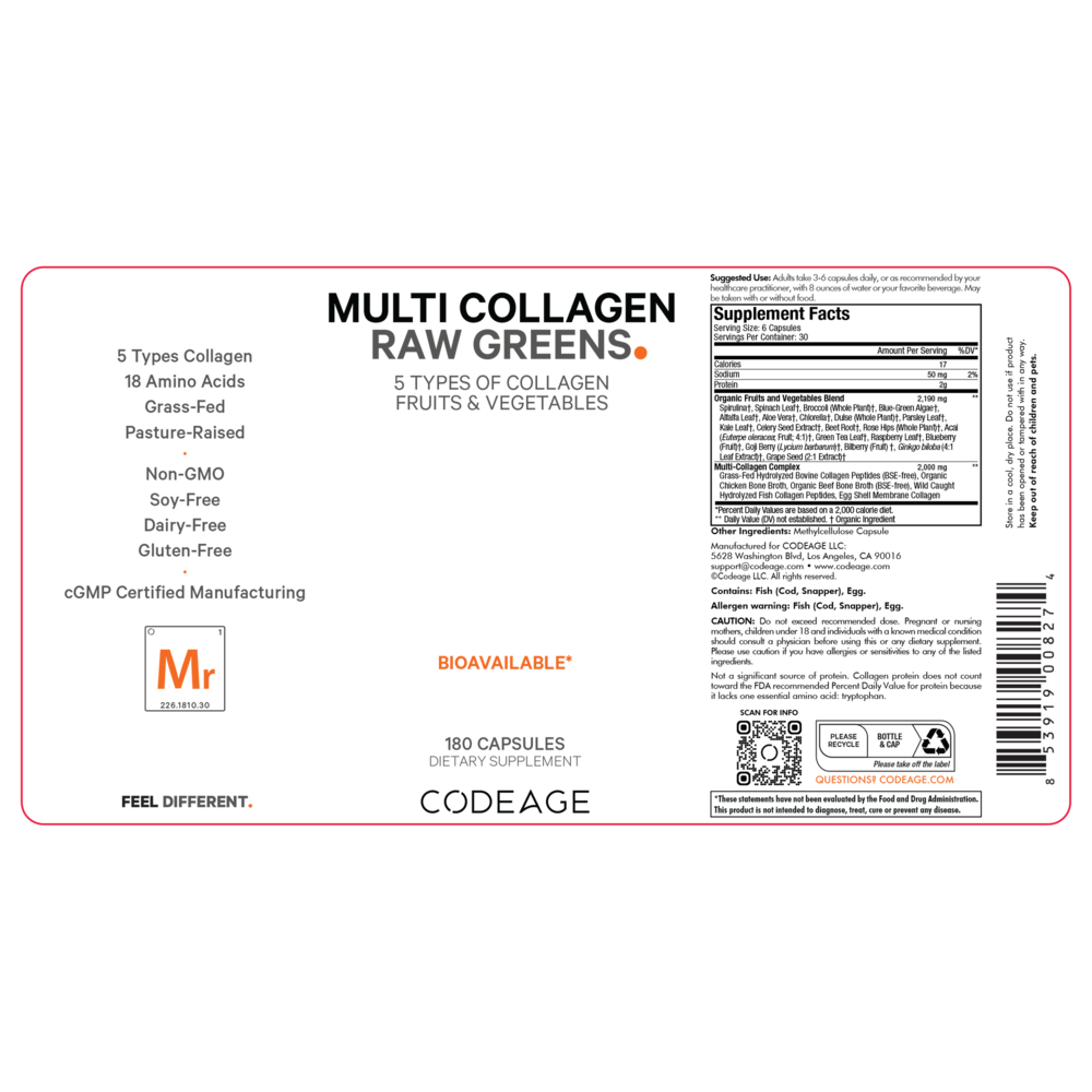 Product image for Multi Collagen + Raw Greens.