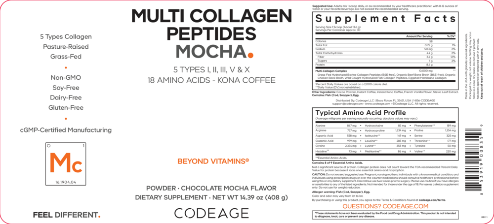 Product image for Multi Collagen Peptide Powder Mocha Chocolate Mocha.