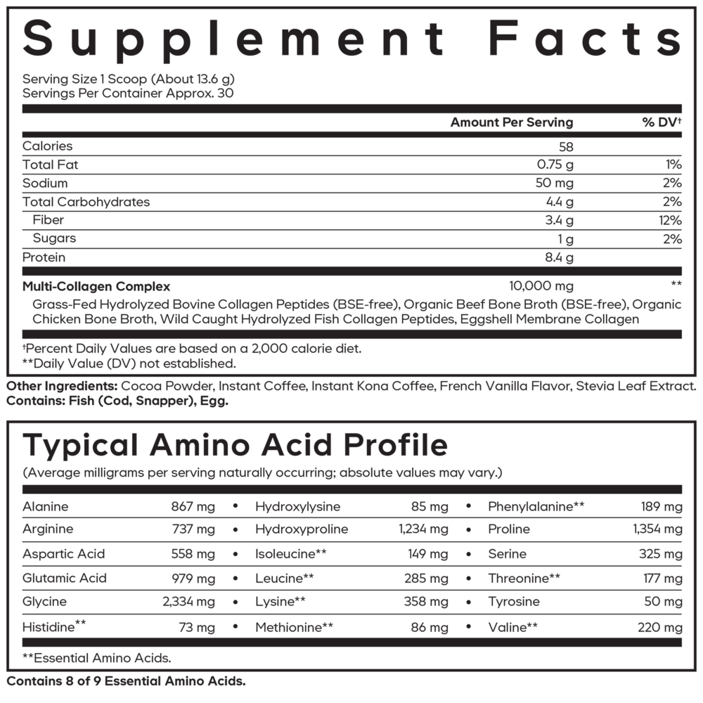 Product image for Multi Collagen Peptide Powder Mocha Chocolate Mocha.