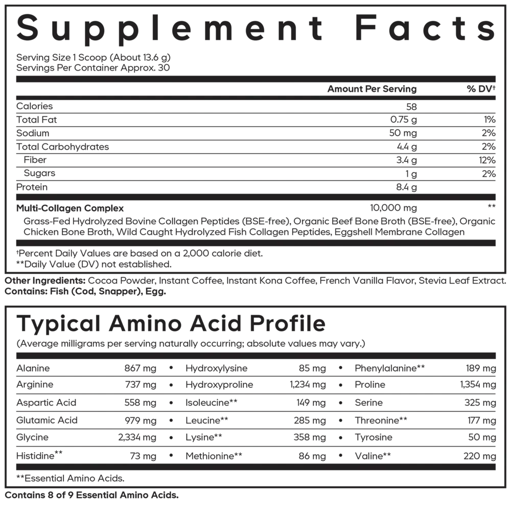 Product image for Multi Collagen Peptide Powder Mocha Chocolate Mocha.