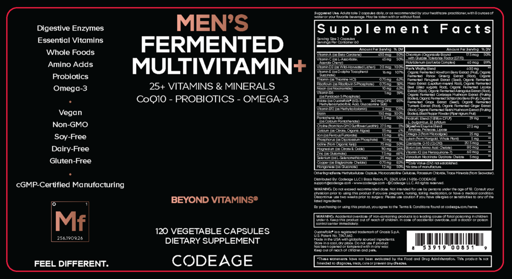 Product image for Men's Fermented Multivitamin.