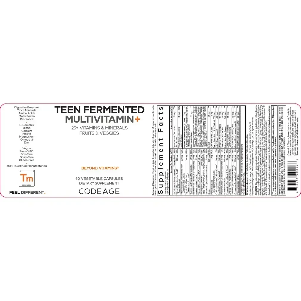 Product image for Teens Fermented Multivitamin.
