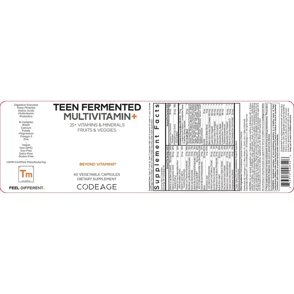 Product image for Teens Fermented Multivitamin.