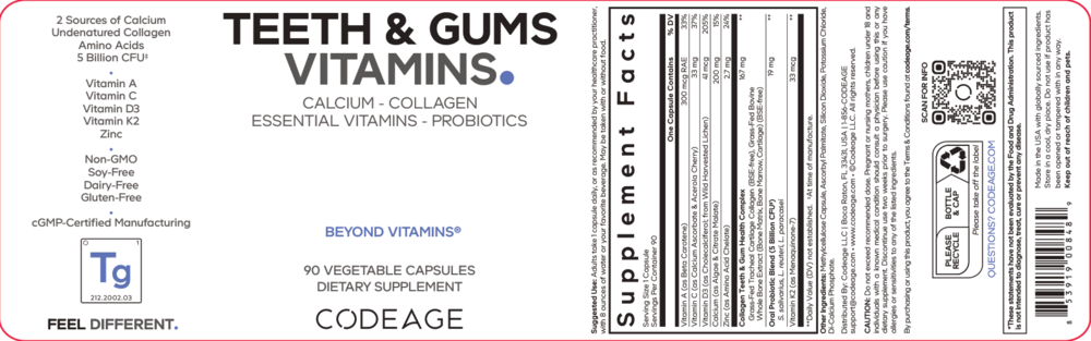Product image for Teeth &amp; Gums Vitamins.