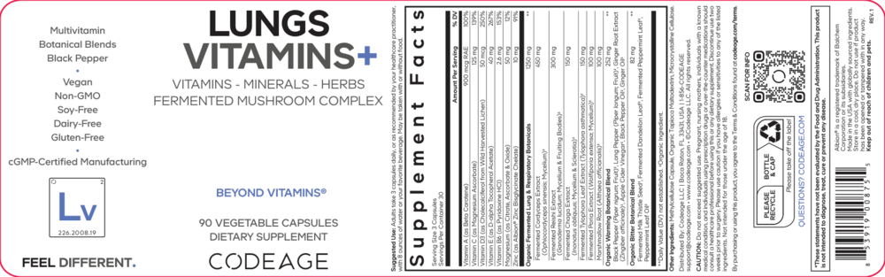 Product image for Lungs Vitamins.