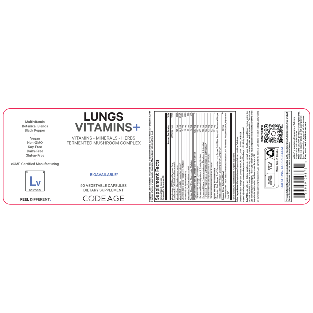 Product image for Lungs Vitamins.