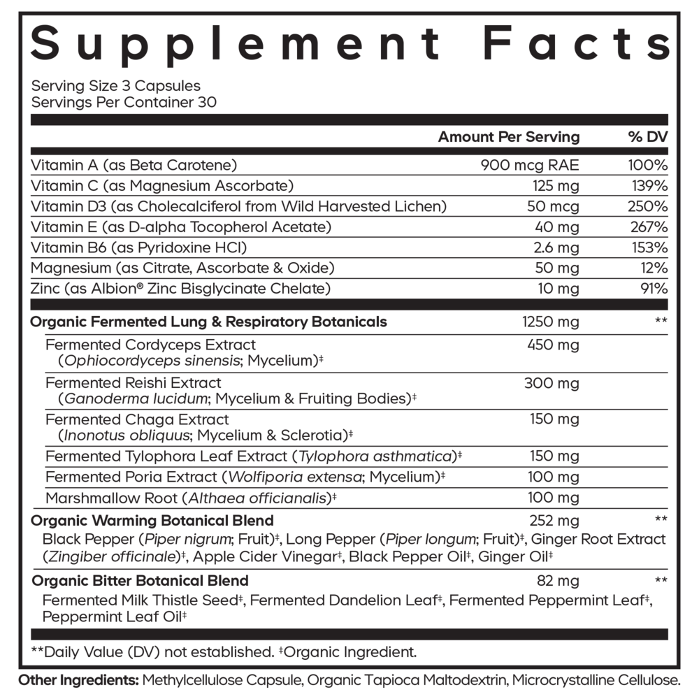 Product image for Lungs Vitamins.