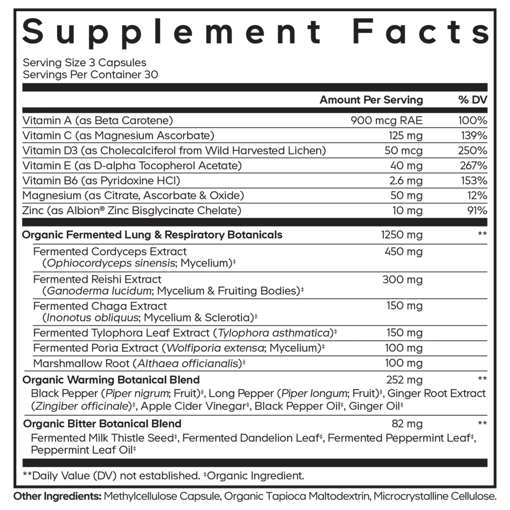 Product image for Lungs Vitamins.