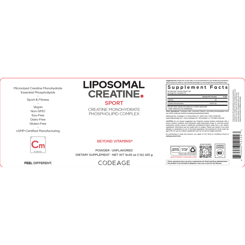 Product image for Liposomal Creatine Monohydrate.
