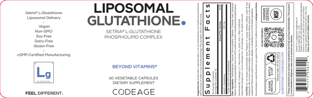 Product image for Liposomal Glutathione Setria.