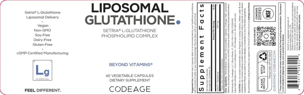 Product image for Liposomal Glutathione Setria.