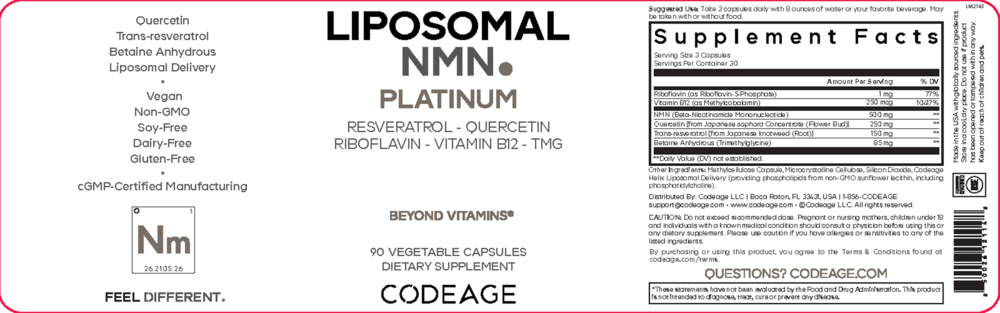Product image for Liposomal NMN Platinum.