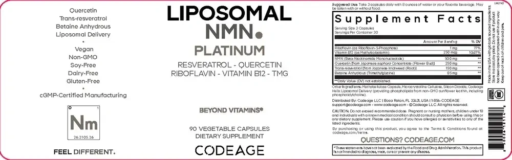 Product image for Liposomal NMN Platinum.