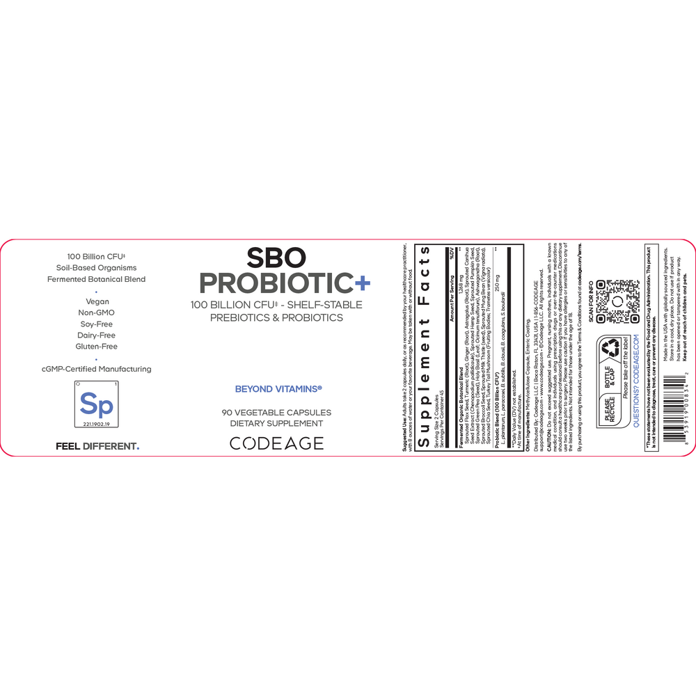 Product image for SBO Probiotic 100.