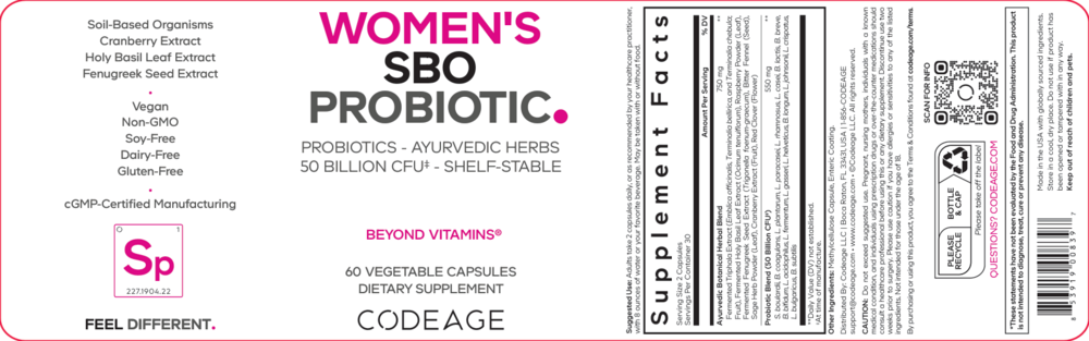 Product image for Women's SBO Probiotic.