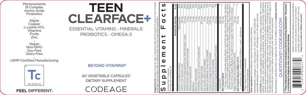 Product image for Teen Clearface.
