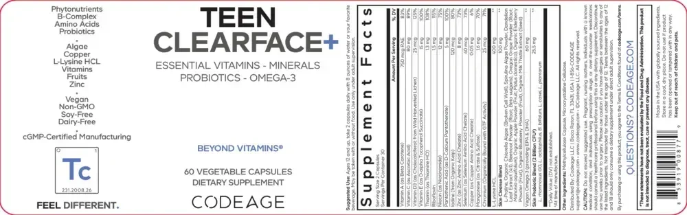 Product image for Teen Clearface.