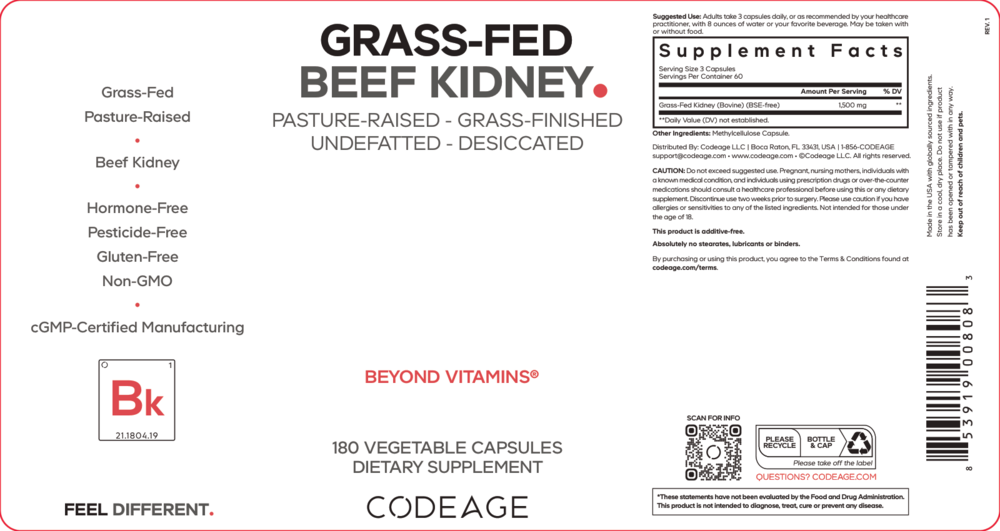 Product image for Grass-Fed Beef Kidney.