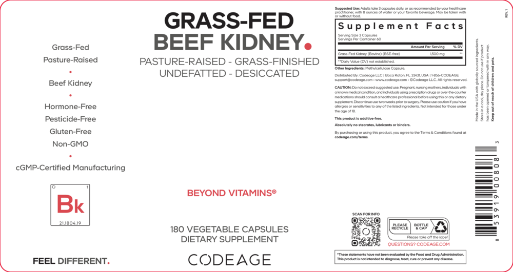 Product image for Grass-Fed Beef Kidney.