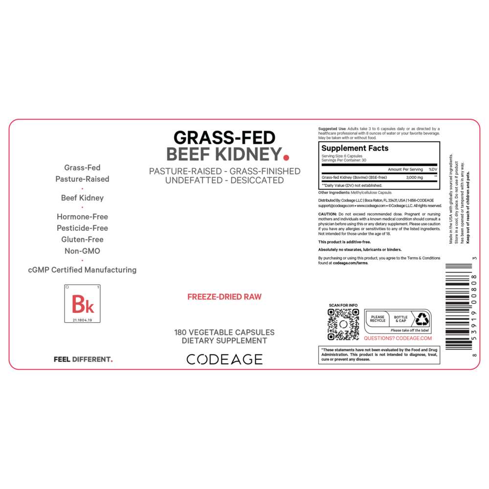 Product image for Grass-Fed Beef Kidney.