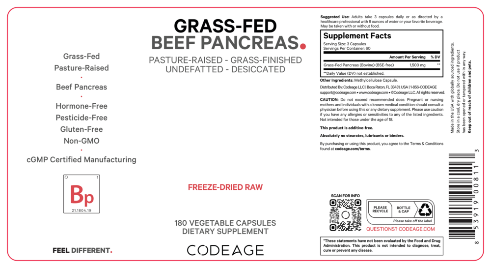 Product image for Grass-Fed Beef Pancreas.