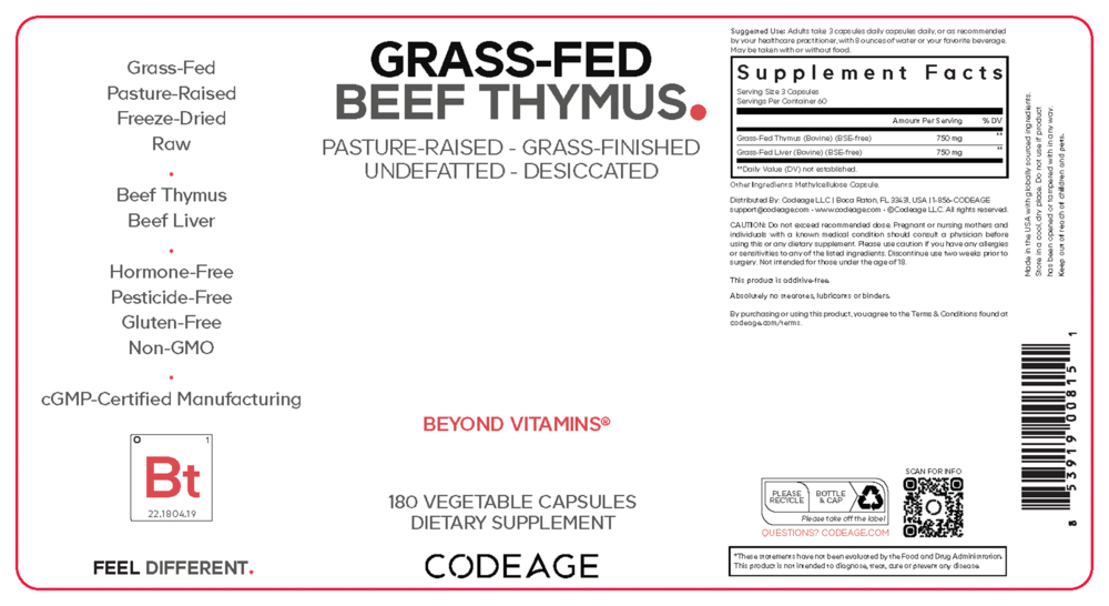 Product image for Grass-Fed Beef Thymus.