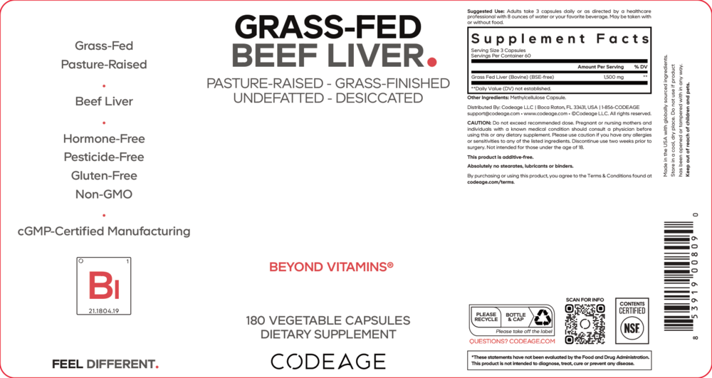 Product image for Grass-Fed Beef Liver.