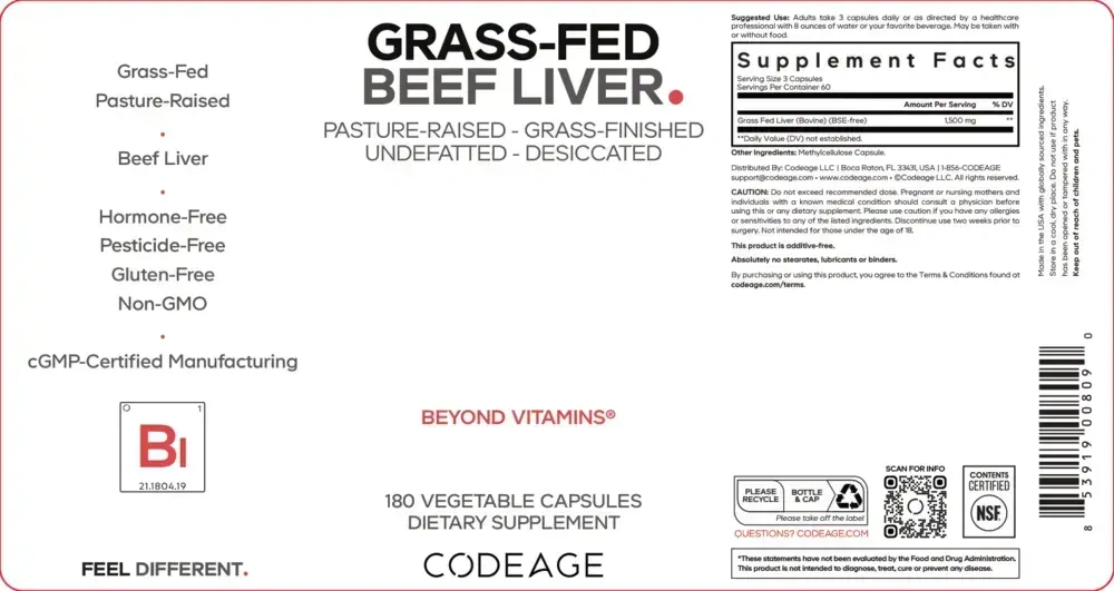 Product image for Grass-Fed Beef Liver.