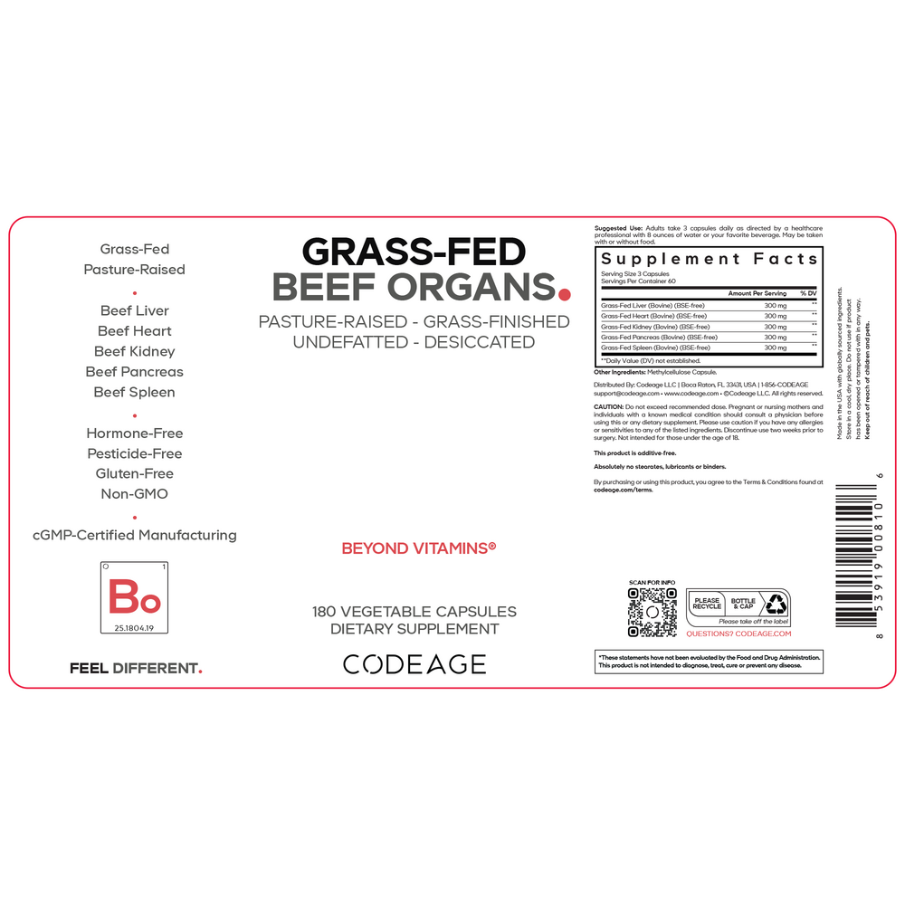 Product image for Grass-Fed Beef Organs.