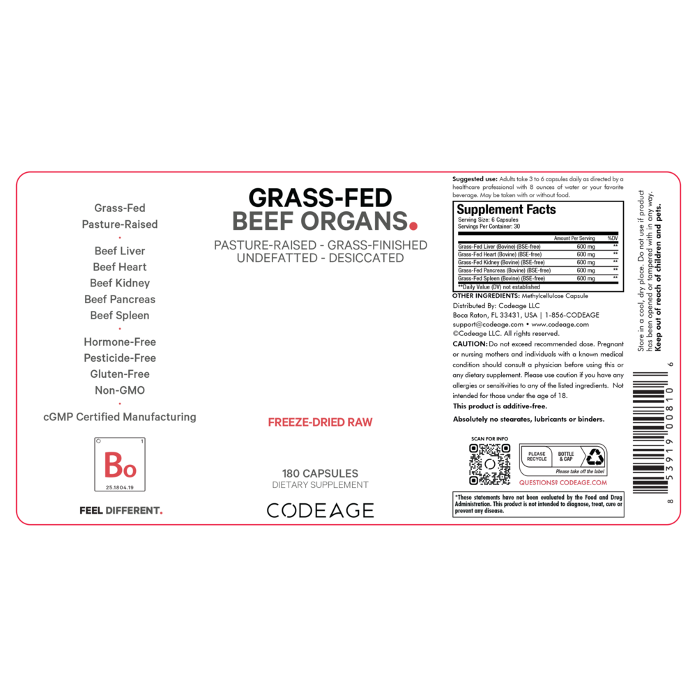 Product image for Grass-Fed Beef Organs.